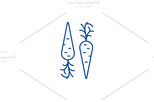 Carrot line icon concept. Carrot