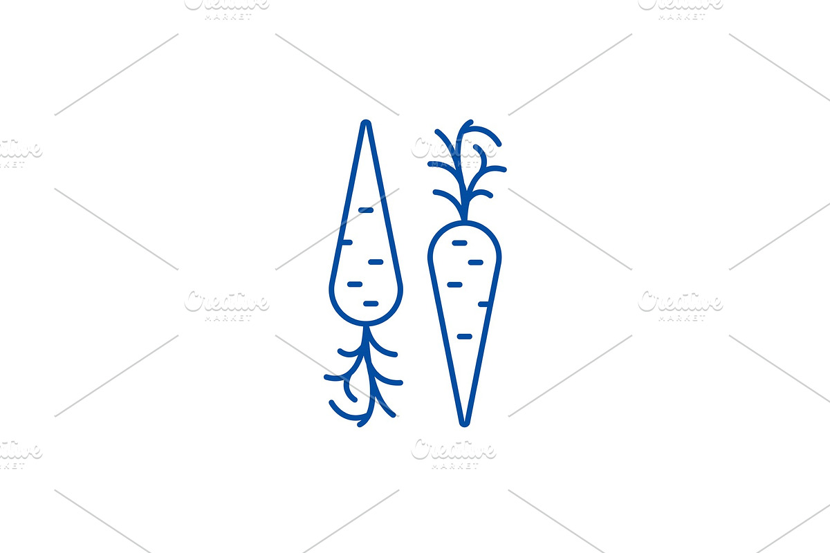 Carrot line icon concept. Carrot in Illustrations - product preview 8