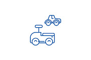 Cars toys line icon concept. Cars