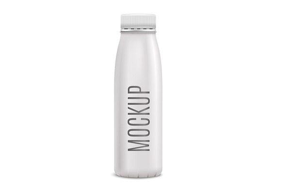 Mockup Yogurt Bottle Realistic