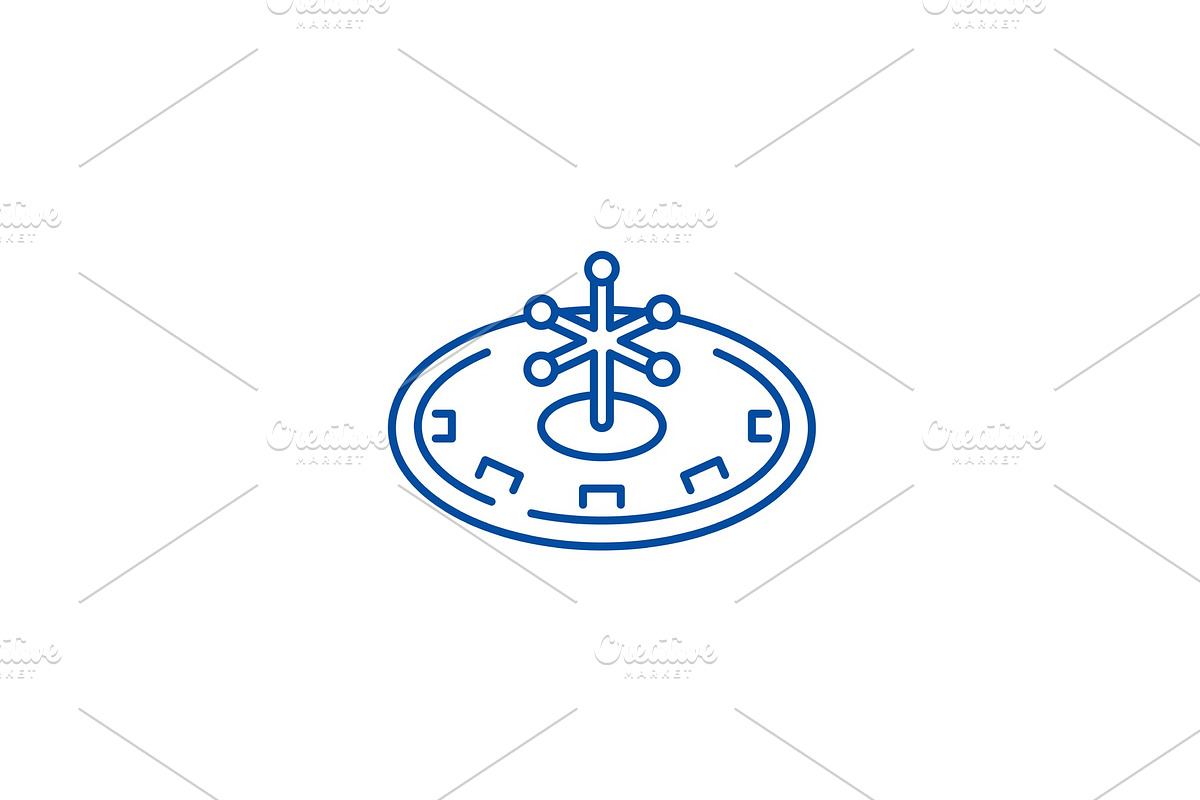 Casino roulette play line icon in Illustrations - product preview 8
