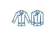 Casual jacket line icon concept