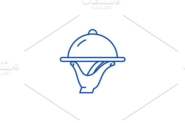 Catering line icon concept. Catering