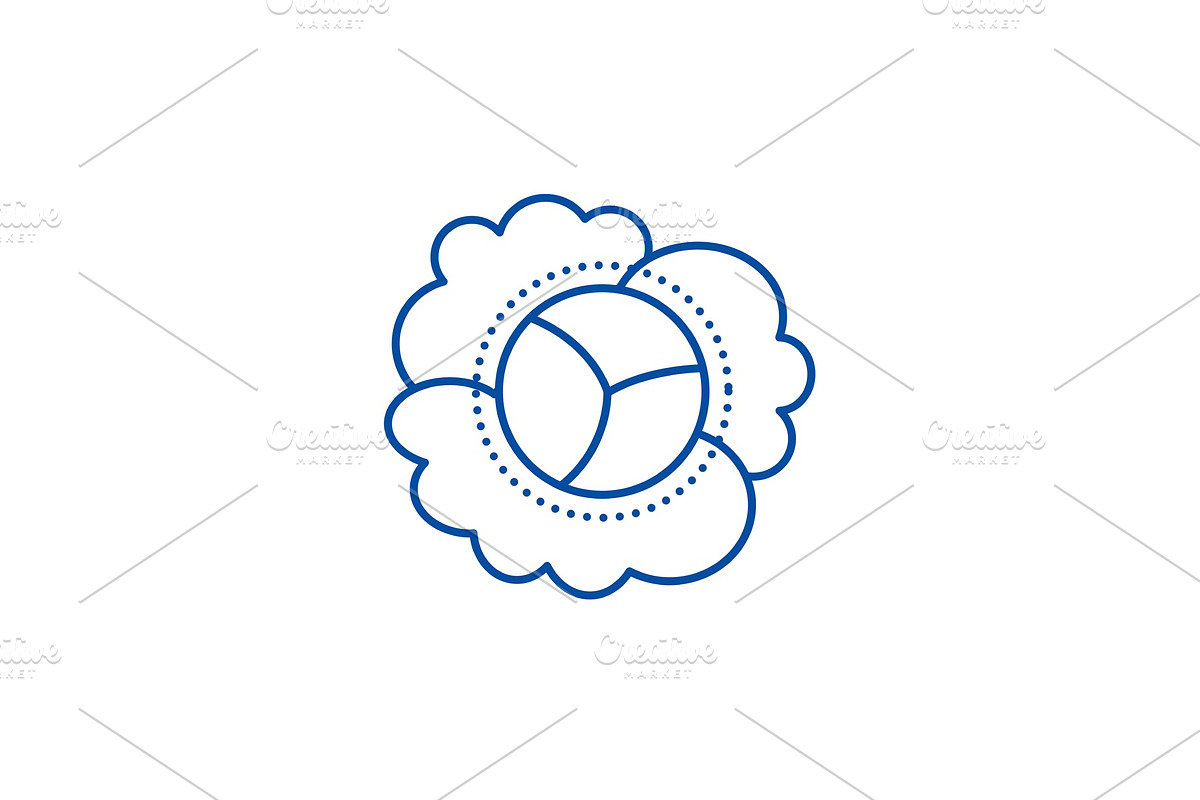 Cauliflower line icon concept in Illustrations - product preview 8
