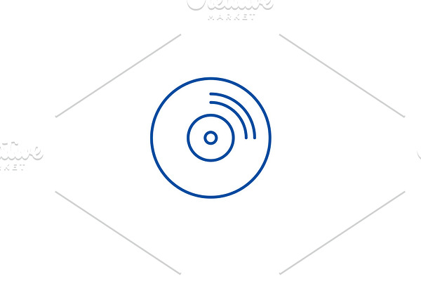 Cd disc line icon concept. Cd disc