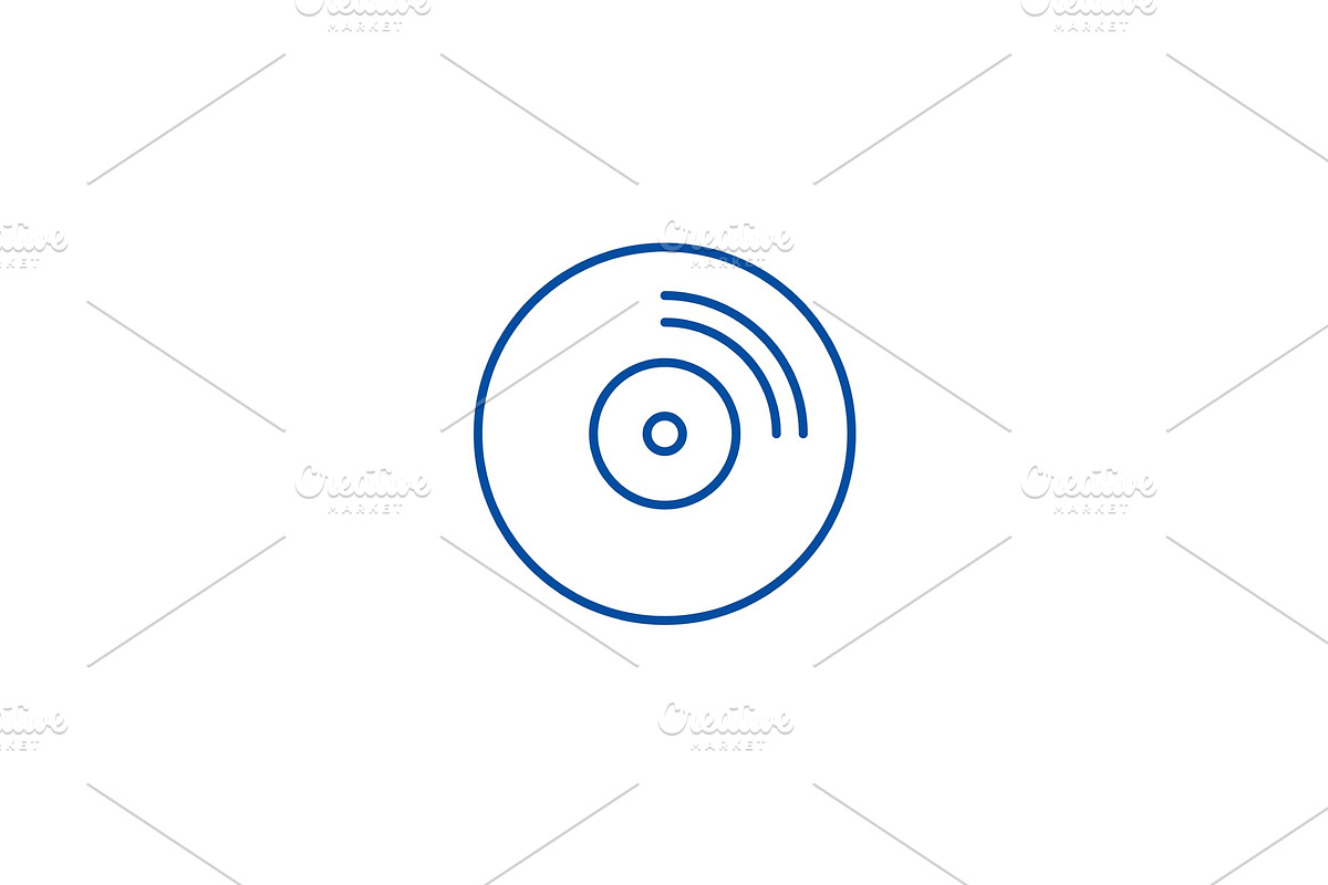 Cd disc line icon concept. Cd disc in Objects - product preview 8