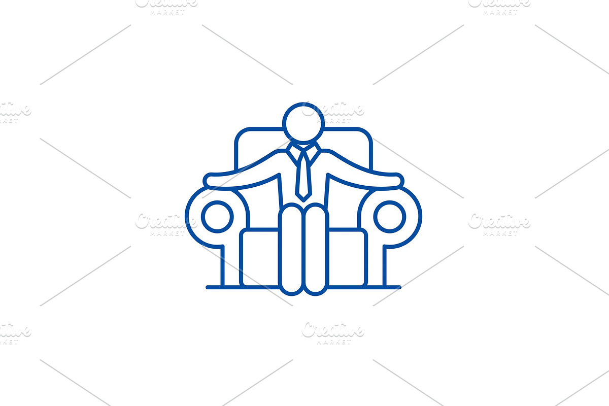 Ceo line icon concept. Ceo flat in Illustrations - product preview 8