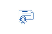 Certificate,diploma line icon