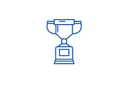 Championship cup line icon concept
