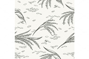 Rice seamless pattern