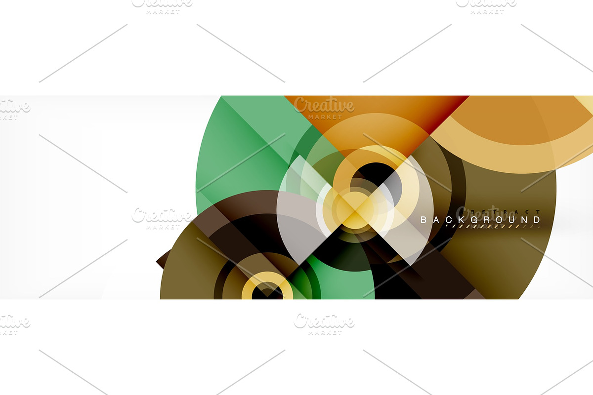 Geometric circle abstract background in Illustrations - product preview 8