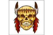 American native chief skull -
