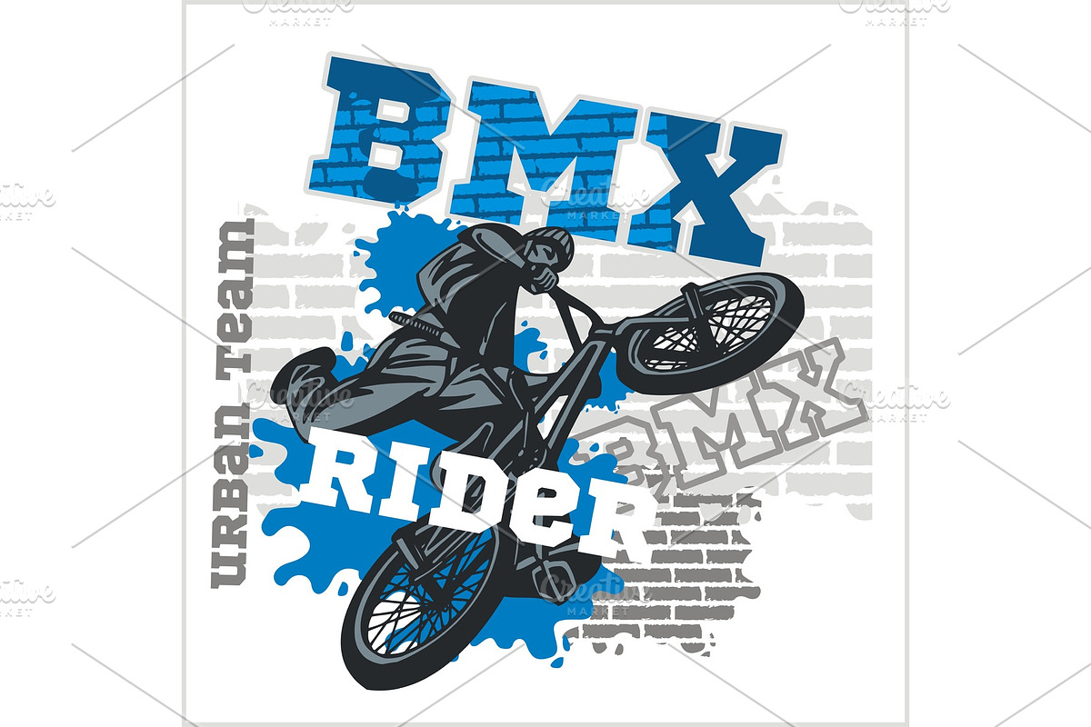 BMX rider - urban team. Vector in Illustrations - product preview 8