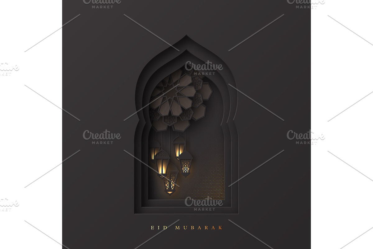 Eid Mubarak greeting background. in Illustrations - product preview 8