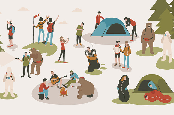 Camping illustration in Illustrations - product preview 1