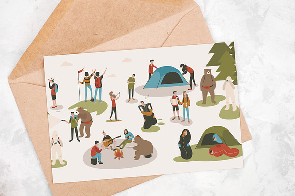 Camping illustration in Illustrations - product preview 2