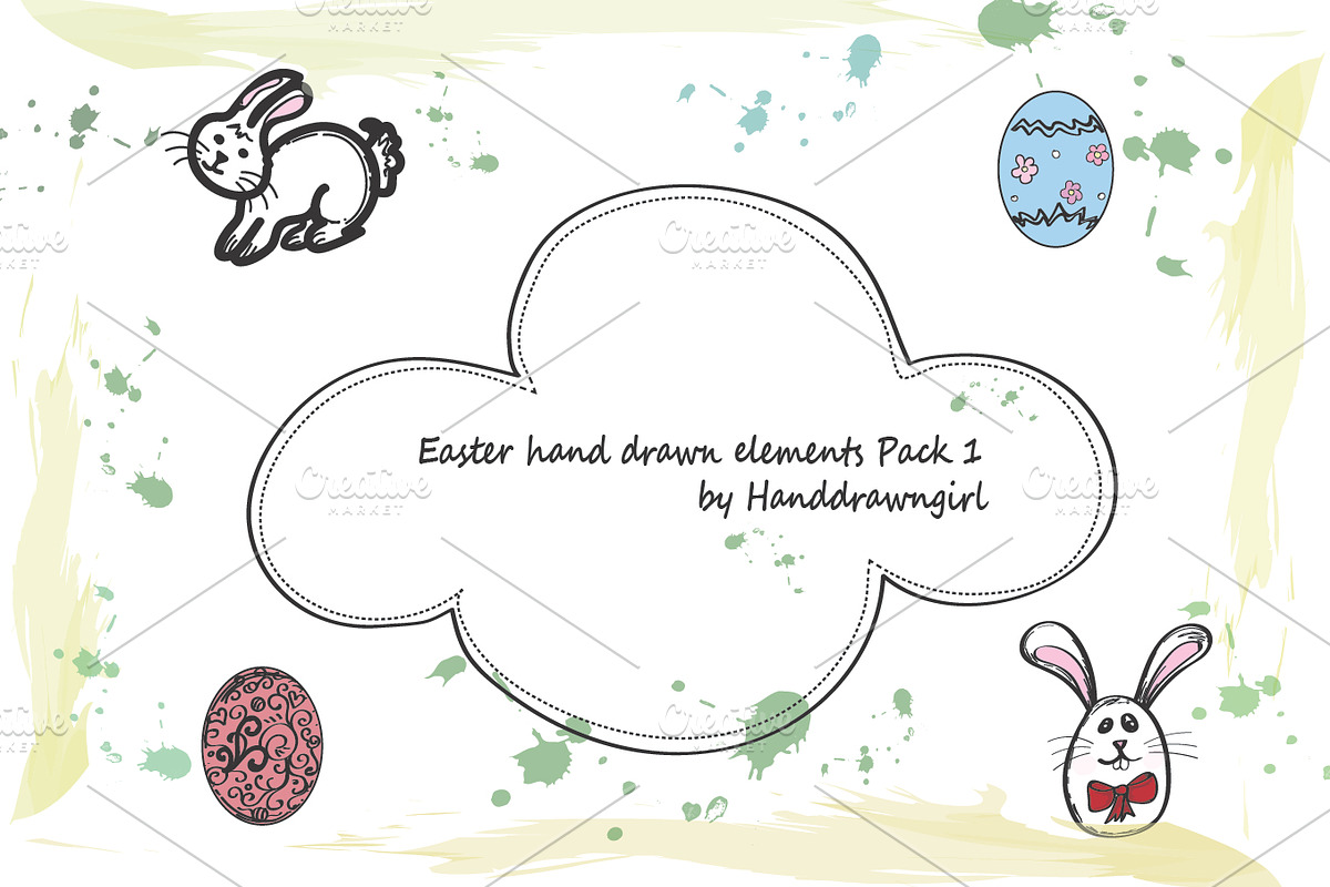 Easter hand drawn elements pack 1 in Graphics - product preview 8