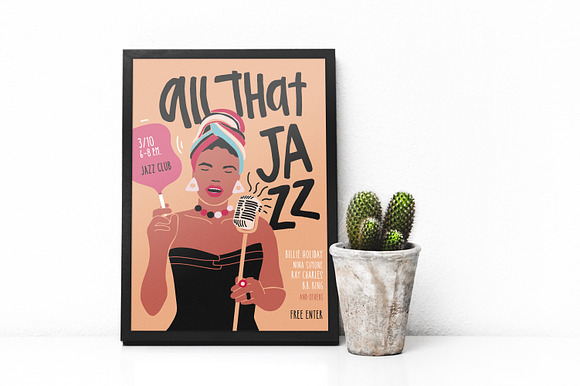Jazz poster set in Illustrations - product preview 3