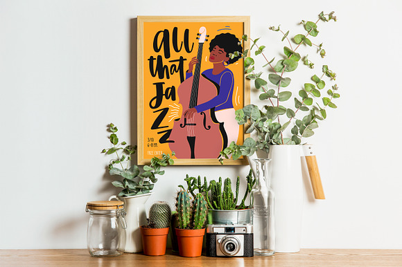 Jazz poster set in Illustrations - product preview 5
