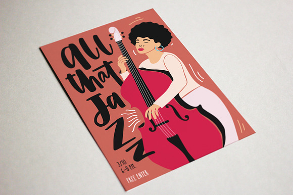 Jazz poster set in Illustrations - product preview 7