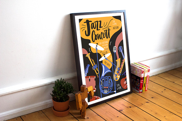 Jazz poster set in Illustrations - product preview 9