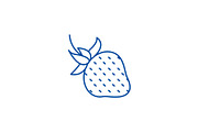 Strawberry line icon concept