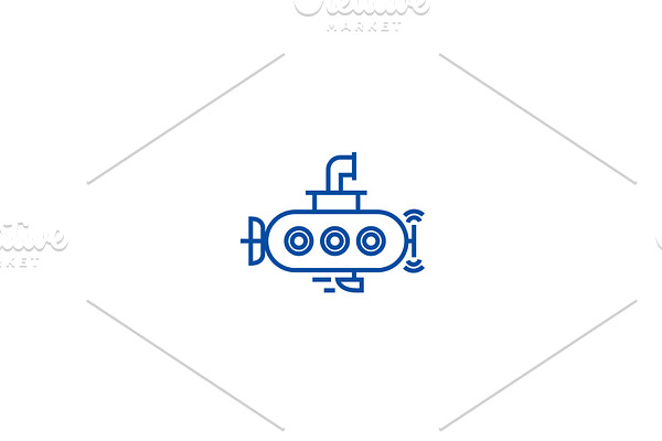 Submarine line icon concept