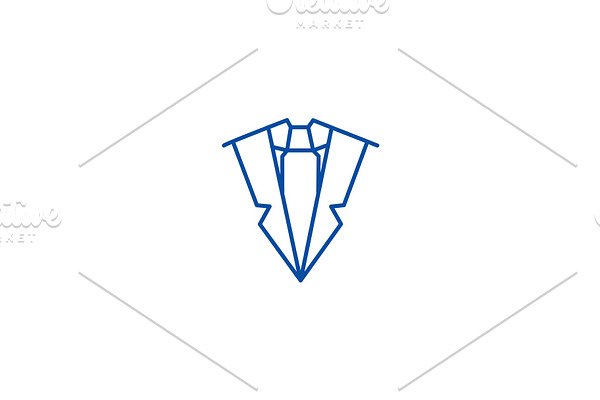 Suit and tie line icon concept. Suit