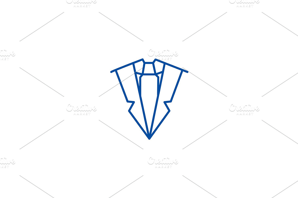 Suit and tie line icon concept. Suit in Illustrations - product preview 8