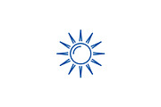 Sun line icon concept. Sun flat