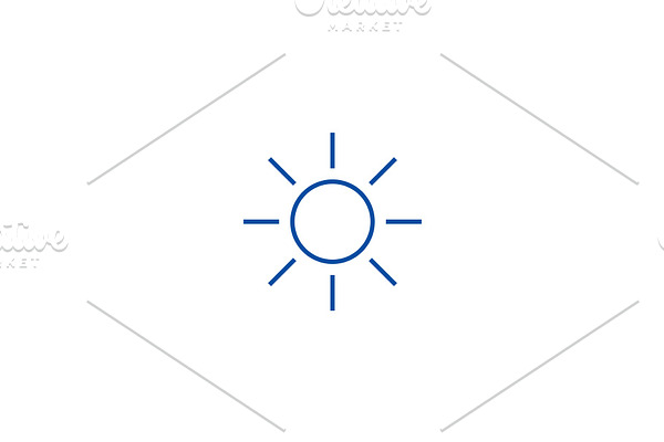 Sun sign line icon concept. Sun sign