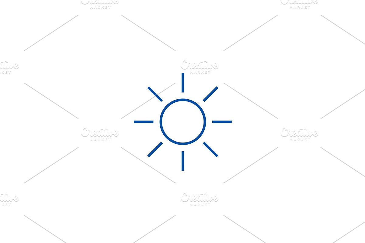 Sun sign line icon concept. Sun sign in Illustrations - product preview 8