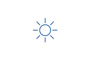 Sun sign line icon concept. Sun sign