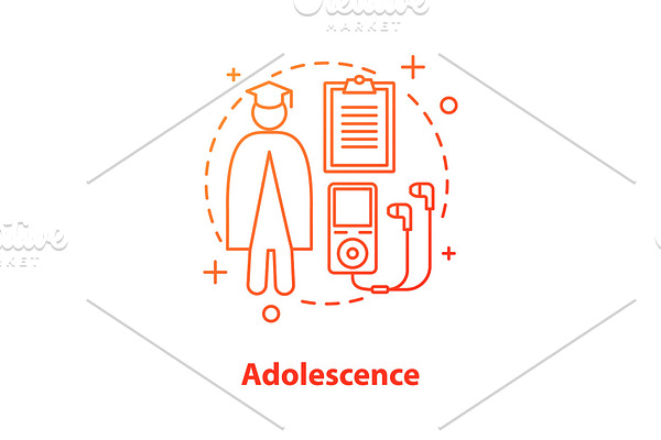 Adolescence concept icon