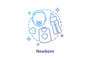 Newborn baby concept icon