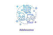 Adolescence concept icon
