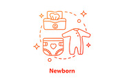 Newborn baby concept icon