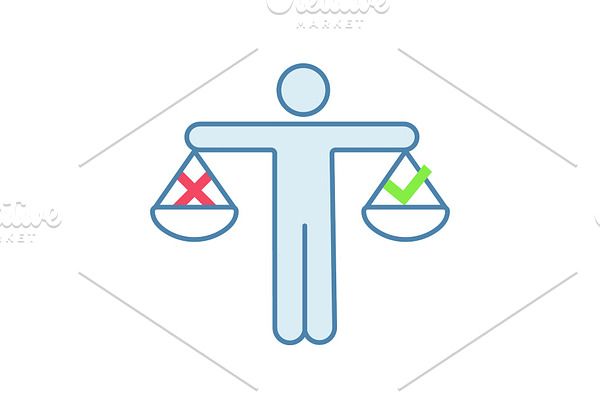 Business ethics color icon
