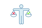 Business ethics color icon