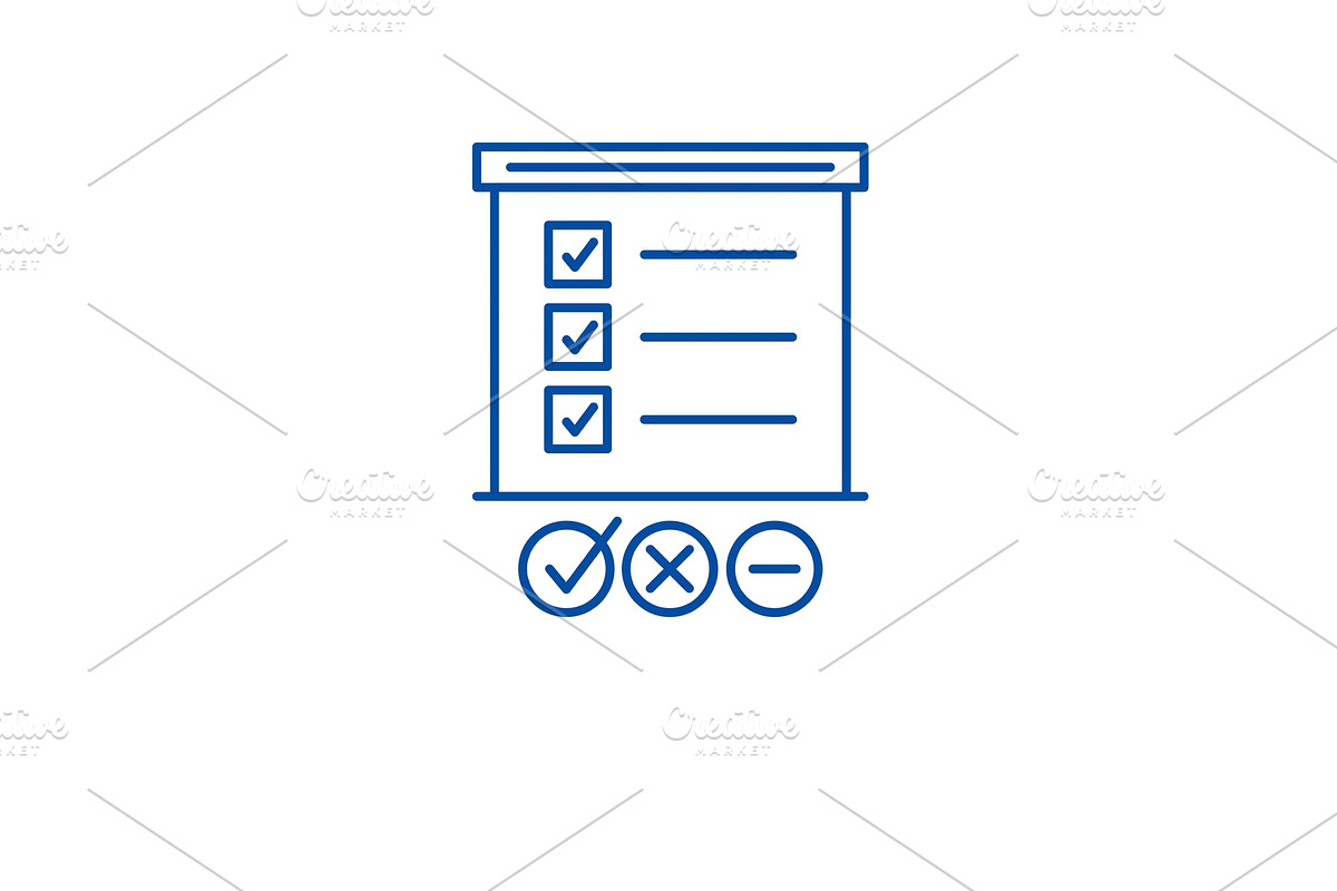 Survey list line icon concept in Illustrations - product preview 8