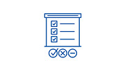 Survey list line icon concept