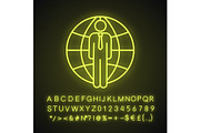 International business neon icon