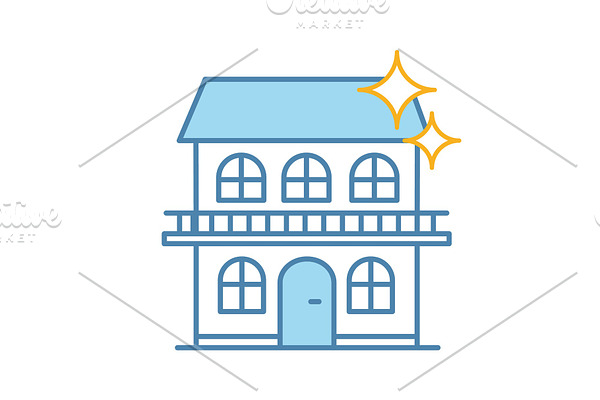 House cleaning service color icon