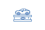 Suspension,car service line icon