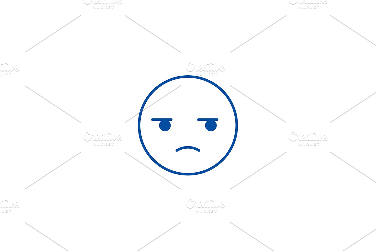Suspicious emoji line icon concept in Illustrations - product preview 8