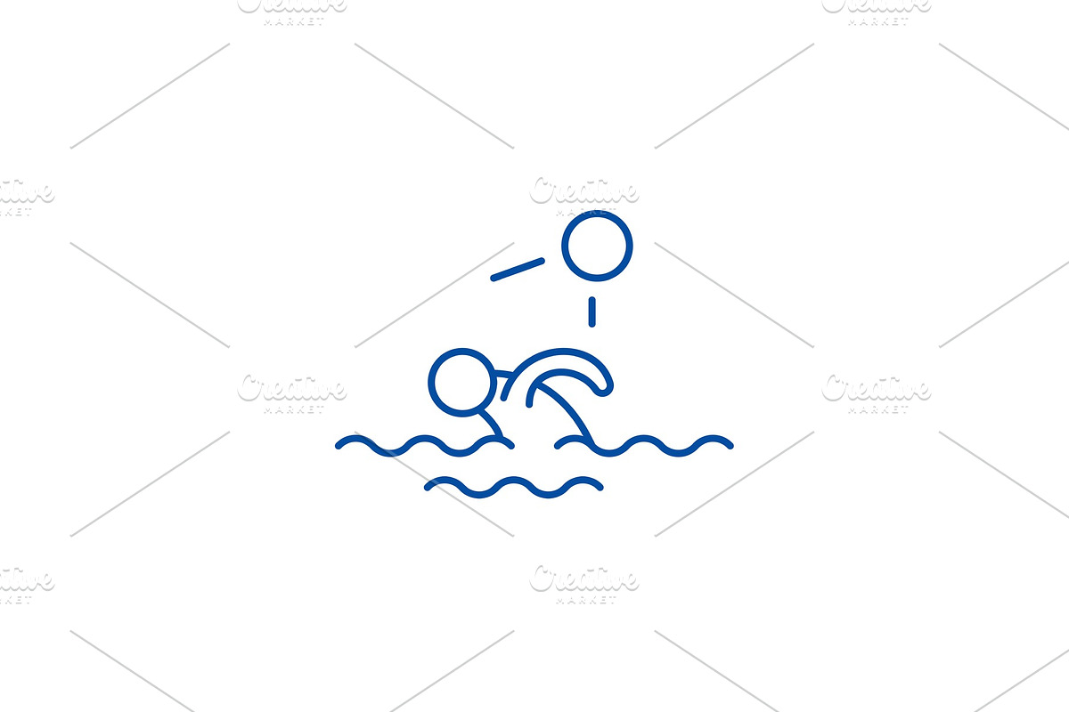 Swimming line icon concept. Swimming in Illustrations - product preview 8
