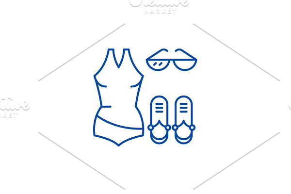 Swimwear line icon concept. Swimwear