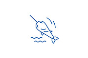 Swordfish line icon concept