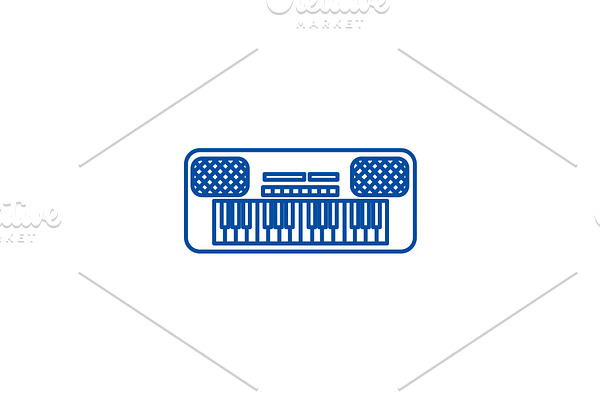Synthesizer line icon concept