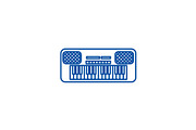 Synthesizer line icon concept
